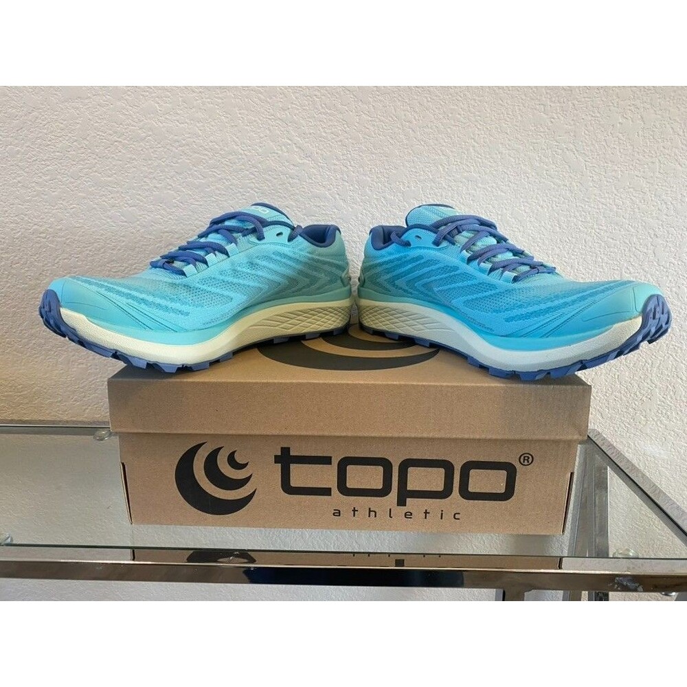 Topo Athletic Pursuit 2 Womens 9 Trail Running Shoe Vibram Sole Blue Green - Picture 6 of 8
